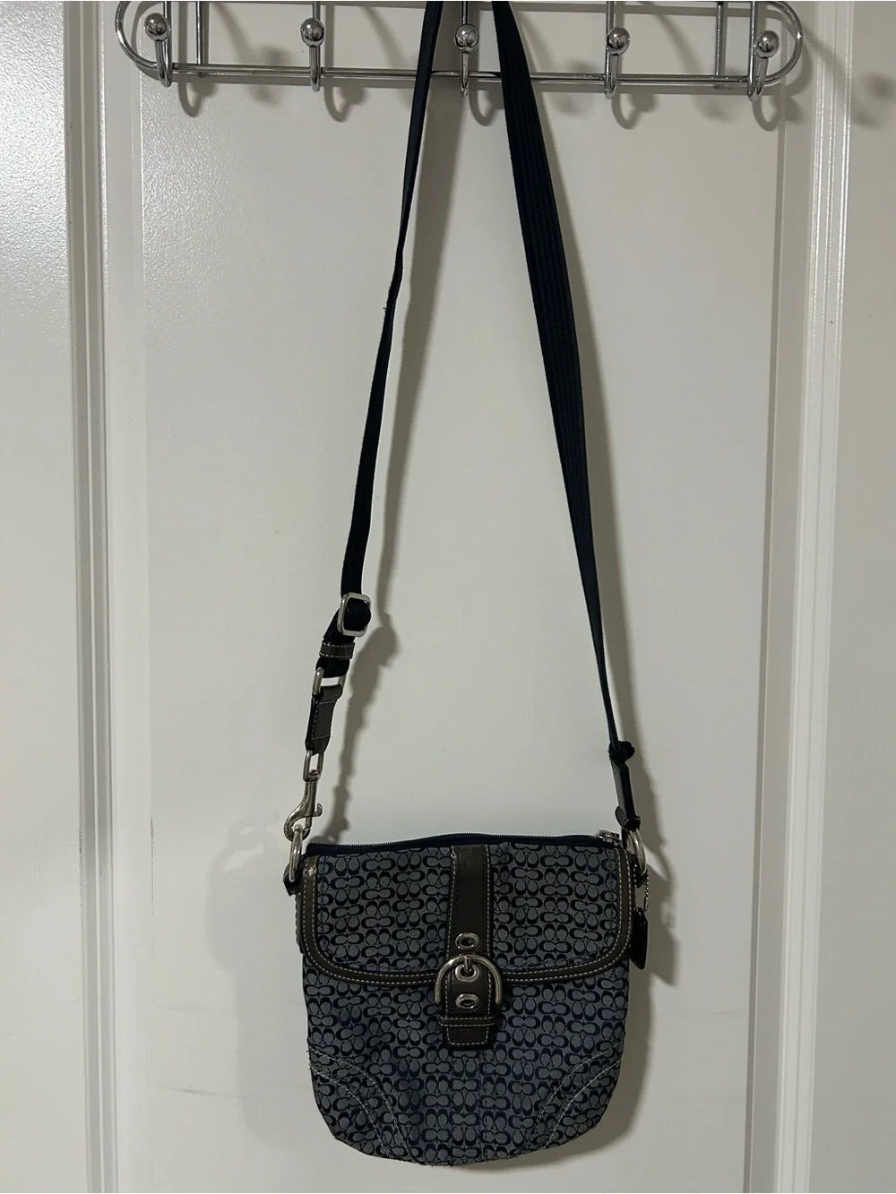 Coach Black Signature C Logo Crossbody Bag
